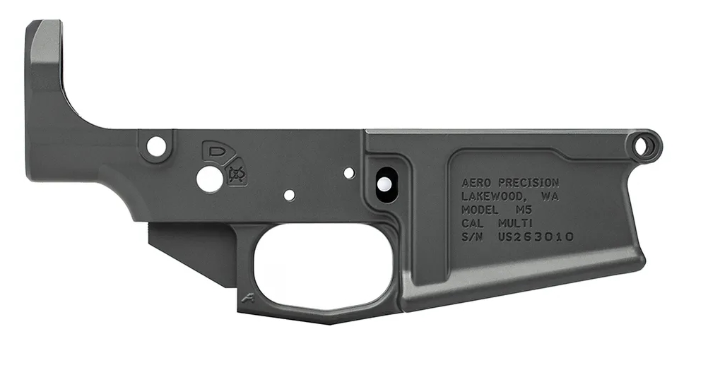 M5 (.308) Stripped Lower Receiver - Sniper Grey Cerakote - Image 3