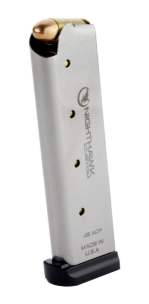 NIGHTHAWK CUSTOM 1911 MAGAZINE  .45 ACP WITH ALUMINUM BASE PAD