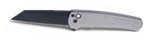ATLAS GUNWORKS × PRO-TECH MALIBU ATLAS.2 — GRAY HANDLE, BLACK MAGNACUT BLADE & PEARL BUTTON