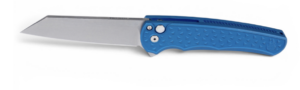 ATLAS GUNWORKS × PRO-TECH MALIBU — BLUE HANDLE, STONEWASHED WHARNCLIFFE BLADE & PEARL BUTTON
